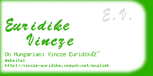 euridike vincze business card